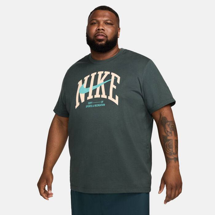 Nike Men's Dri-FIT Fitness Training T-Shirt Green Nike Men's Dri-FIT Fitness Training T-Shirt Green image number 0