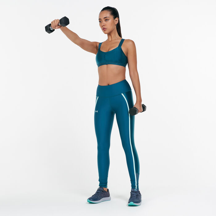 Under Armour Women's Low Shine Sports Bra Blue Under Armour Women's Low Shine Sports Bra Blue image number 2