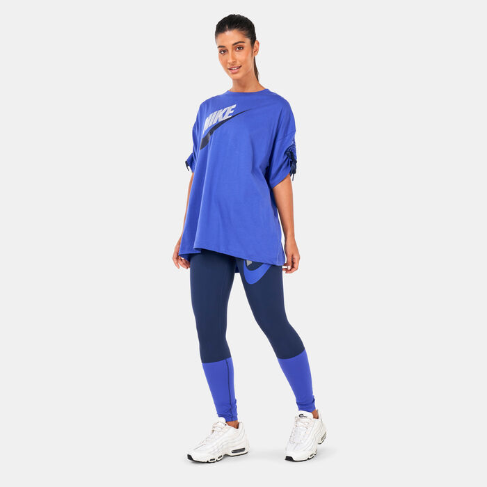 Nike Women's Dri-FIT One High-Waisted Dance Leggings Blue image number 2