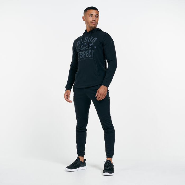 Under Armour Men's Project Rock Terry BSR Hoodie Black image number 2