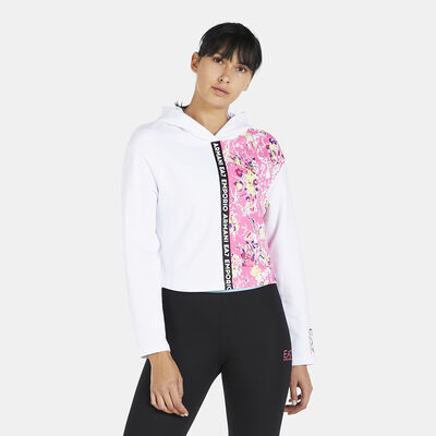 EA7 Emporio Armani Women's Hooded Sweatshirt White EA7 Emporio Armani Women's Hooded Sweatshirt White