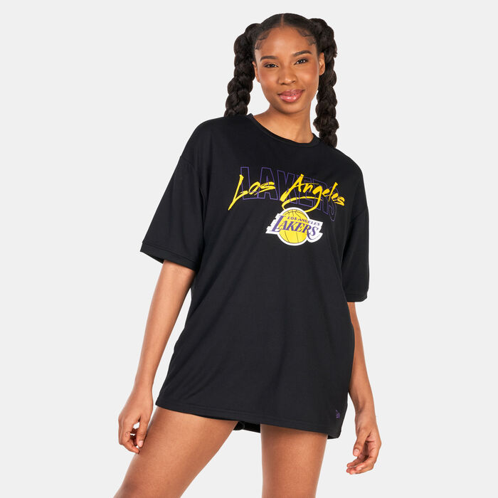 New Era LA Lakers Script T-Shirt Black image number 1