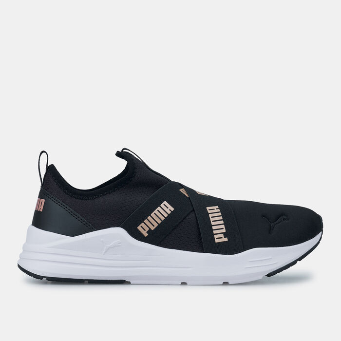 PUMA Women's Wired Run Metallics Slip-On Shoe Black image number 0