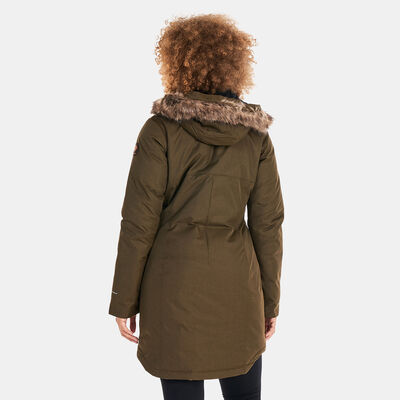 Columbia Women’s Suttle Mountain Long Insulated Jacket Green Columbia Women’s Suttle Mountain Long Insulated Jacket Green