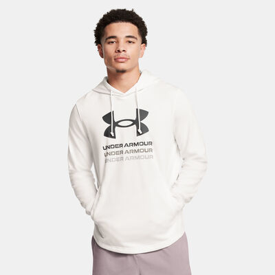 Under Armour Men's Rival Terry Graphic Hoodie White