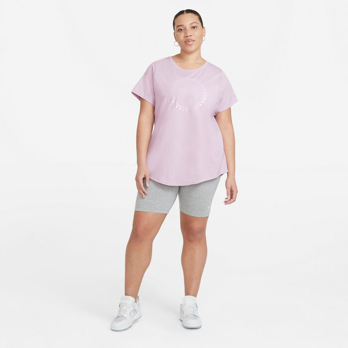 Nike Women's Sportswear Icon Clash T-Shirt (Plus Size) Purple Nike Women's Sportswear Icon Clash T-Shirt (Plus Size) Purple image number 2