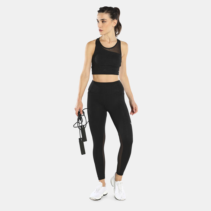 PUMA Women's Mid Impact Flawless Sports Bra Black PUMA Women's Mid Impact Flawless Sports Bra Black image number 2