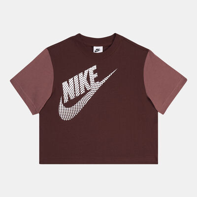 Nike Kids' Sportswear Essentials Boxy T-Shirt Brown Nike Kids' Sportswear Essentials Boxy T-Shirt Brown