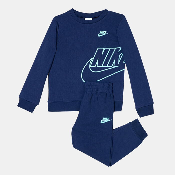 Nike Kids' Sportswear Icon Sweatshirt and Sweatpants Set (Babies and Younger Kids) Blue Nike Kids' Sportswear Icon Sweatshirt and Sweatpants Set (Babies and Younger Kids) Blue image number 0