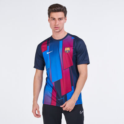 Nike Men's F.C. Barcelona Pre-Match T-Shirt- 2021/22 Blue