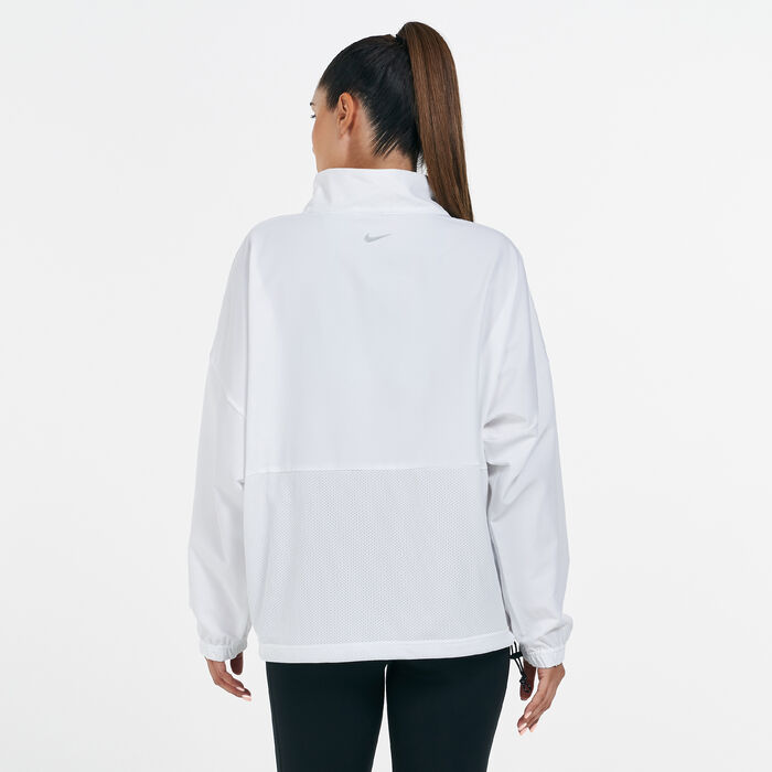 Nike Women's Pro Woven Jacket White Nike Women's Pro Woven Jacket White image number 1