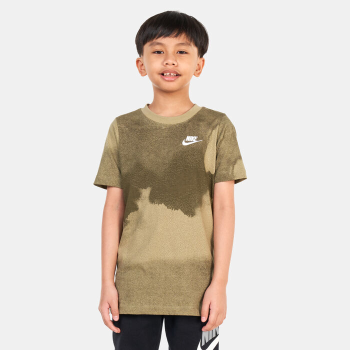 Nike Kids' Sportswear Club Season Allover Print T-Shirt Green Nike Kids' Sportswear Club Season Allover Print T-Shirt Green image number 0