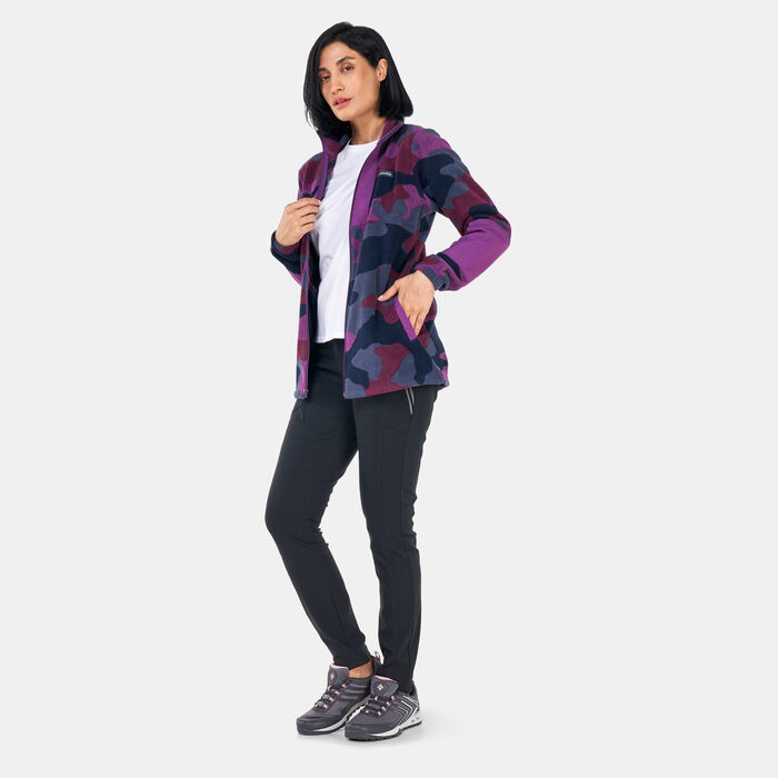 Columbia Women's Lodge™ Full Zip Fleece Jacket Purple Columbia Women's Lodge™ Full Zip Fleece Jacket Purple image number 2