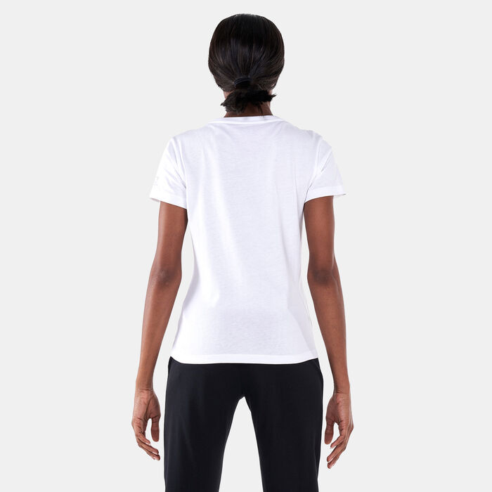 EA7 Emporio Armani Women's Train Logo Series Multilogo T-Shirt White EA7 Emporio Armani Women's Train Logo Series Multilogo T-Shirt White image number 1