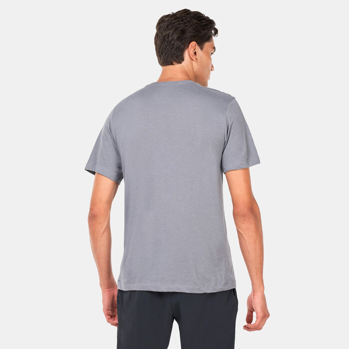 Nike Men's Dri-FIT Slub Training T-Shirt Grey Nike Men's Dri-FIT Slub Training T-Shirt Grey image number 1
