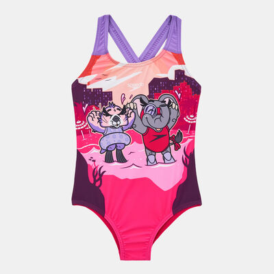 Speedo Kids' Learn To Swim Printed Crossback Swimsuit (Babies and Younger Kids) Pink Speedo Kids' Learn To Swim Printed Crossback Swimsuit (Babies and Younger Kids) Pink