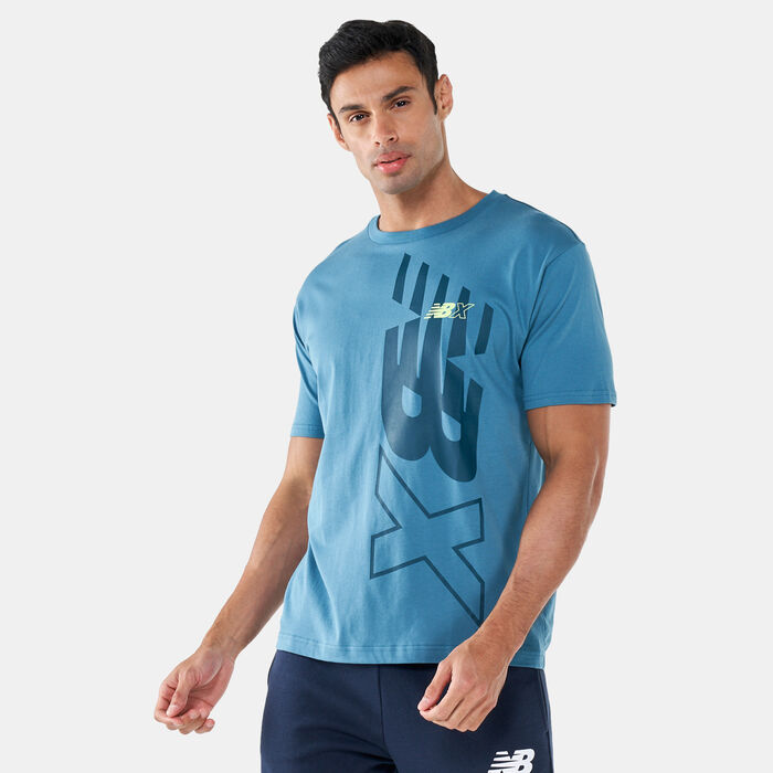 New Balance Men's Essentials NBX Graphic T-Shirt Blue New Balance Men's Essentials NBX Graphic T-Shirt Blue image number 0
