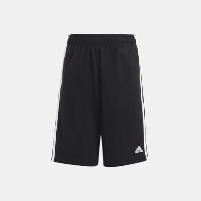 adidas Kids' Essentials 3-Stripes Knit Shorts Black