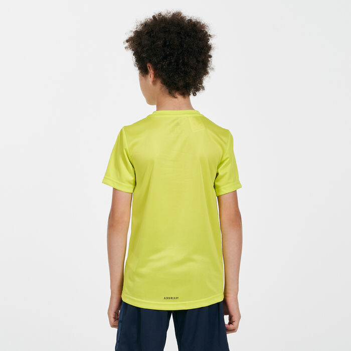 adidas Kids' Designed To Move Big Logo T-Shirt yellow image number 1