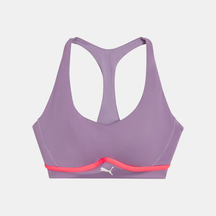 PUMA Women's 4KEEPS CLOUDSPUN Medium-Support Training Sports Bra Purple image number 0