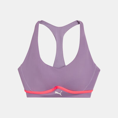 PUMA Women's 4KEEPS CLOUDSPUN Medium-Support Training Sports Bra Purple PUMA Women's 4KEEPS CLOUDSPUN Medium-Support Training Sports Bra Purple