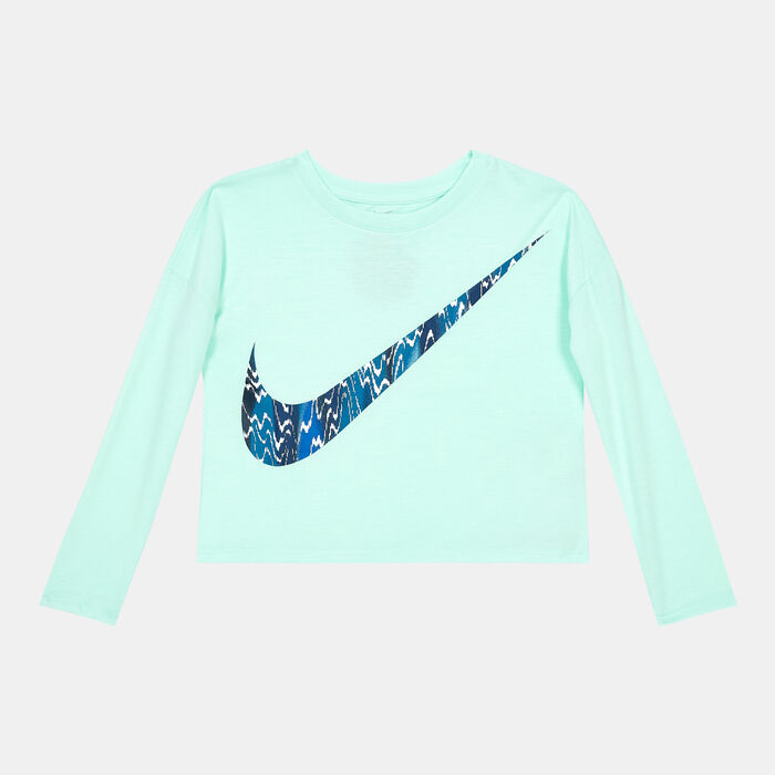 Nike Kids' Icon Clash Long Sleeve T-Shirt Green Nike Kids' Icon Clash Long Sleeve T-Shirt Green image number 0