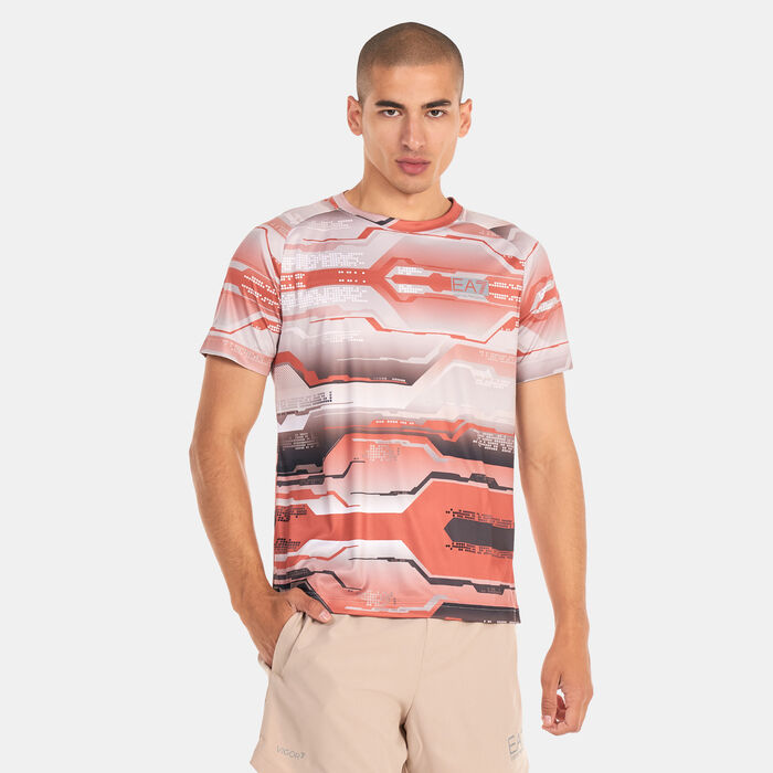 EA7 Emporio Armani Men's Ventus 7 Graphics T-Shirt Orange EA7 Emporio Armani Men's Ventus 7 Graphics T-Shirt Orange image number 0