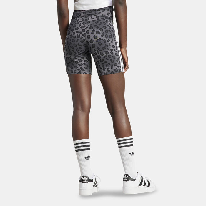 adidas Originals Women's Leopard Luxe Bike Shorts Black image number 1