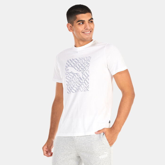 PUMA Men's Graphics Cat T-Shirt White PUMA Men's Graphics Cat T-Shirt White image number 0