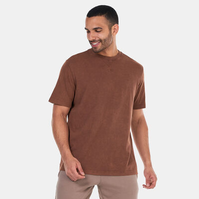 adidas Men's ALL SZN Garment-Wash T-Shirt Brown