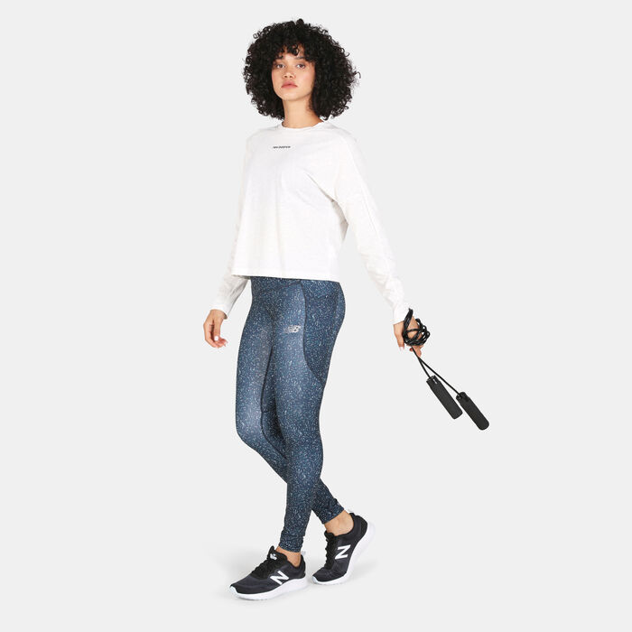 New Balance Women's Relentless Long Sleeve T-Shirt Grey image number 2