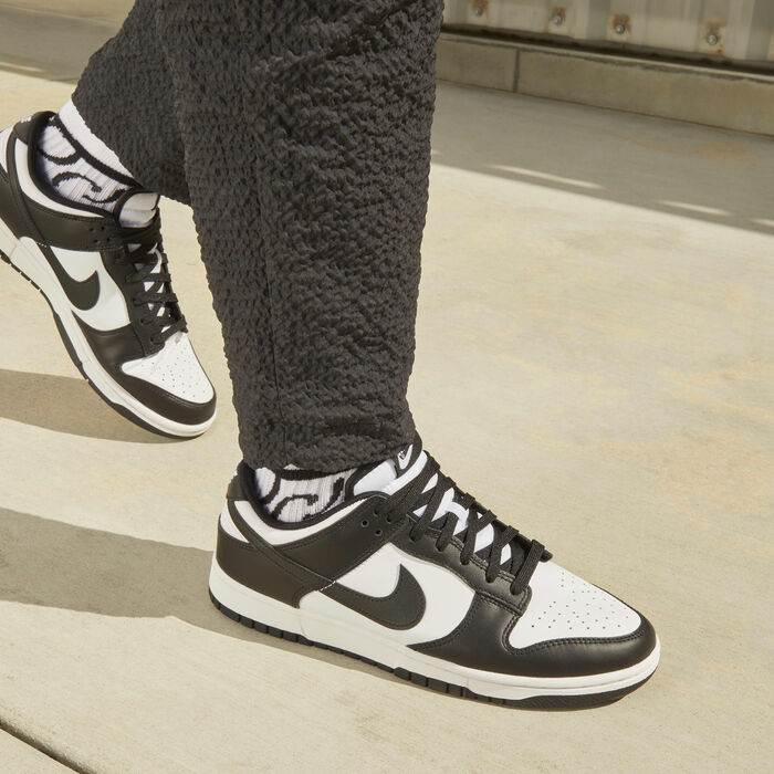 Nike Men's Dunk Low Retro Shoes Black Nike Men's Dunk Low Retro Shoes Black image number 1