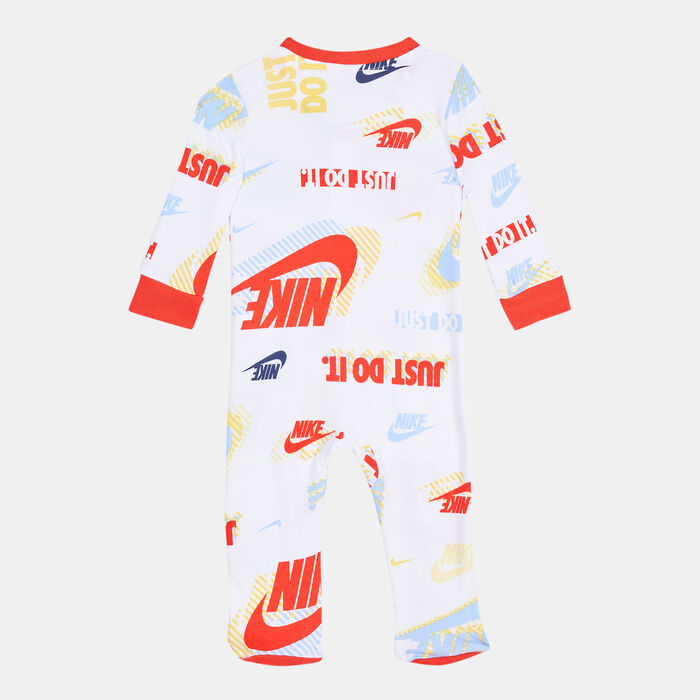 Nike Kids' Active Joy Footed Coverall (Baby and Toddler) White Nike Kids' Active Joy Footed Coverall (Baby and Toddler) White image number 1