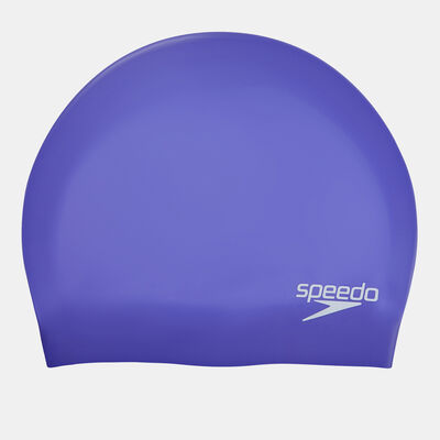 Speedo Plain Moulded Swim Cap Blue