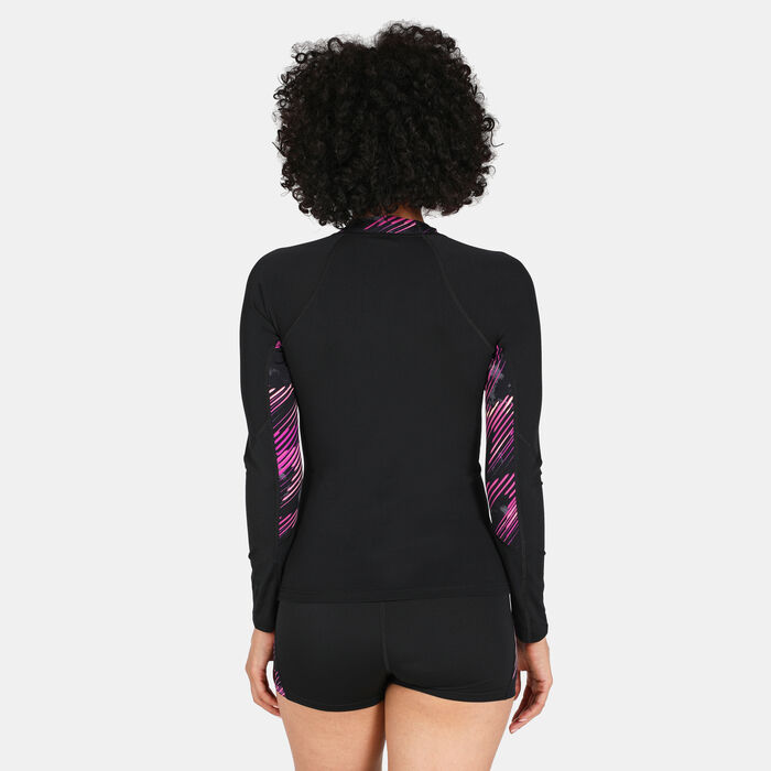 Speedo Women's Sports Long Sleeve Rashguard Black Speedo Women's Sports Long Sleeve Rashguard Black image number 1