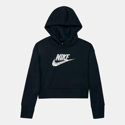 Nike Kids' Sportswear Cropped Hoodie (Older Kids) Black