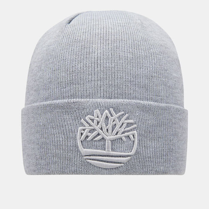 Timberland Men's Tonal 3D Embroidery Beanie Grey Timberland Men's Tonal 3D Embroidery Beanie Grey image number 0