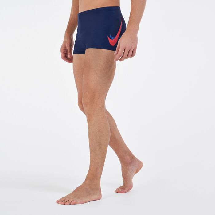 Nike Swim Men's Swim Liquify Swoosh Square Leg Swimming Shorts Blue Nike Swim Men's Swim Liquify Swoosh Square Leg Swimming Shorts Blue image number 0