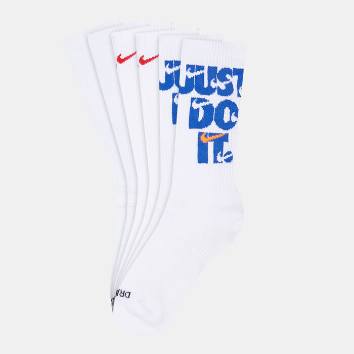 Nike Men's Everyday Plus Cushioned Crew Socks (3 Pack) White Nike Men's Everyday Plus Cushioned Crew Socks (3 Pack) White image number 0