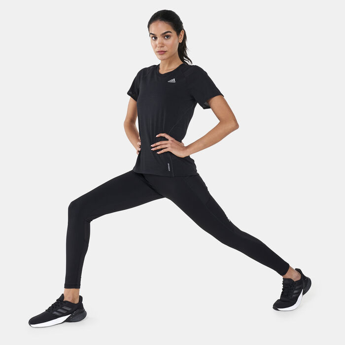 adidas Women's Runner T-Shirt Black image number 2