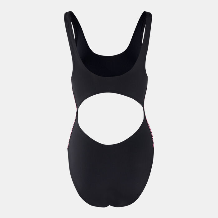Nike Swim Women's Wild Cut-Out One-Piece Swimsuit Black Nike Swim Women's Wild Cut-Out One-Piece Swimsuit Black image number 1