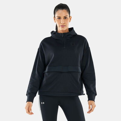 Under Armour Women’s Project Rock Fleece Hoodie Black Under Armour Women’s Project Rock Fleece Hoodie Black