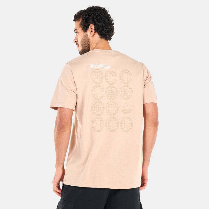 adidas Originals Men's Graphic Ozworld T-Shirt Beige image number 1