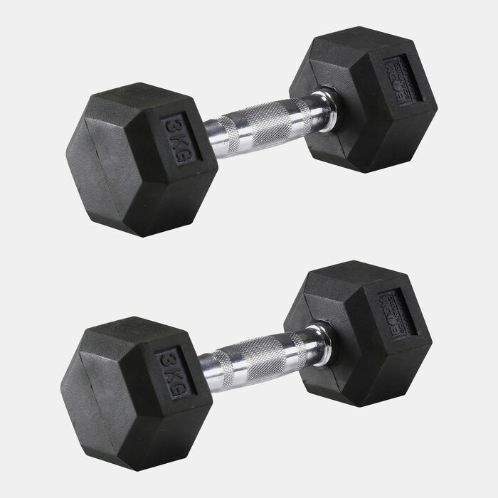 Body Sculpture Hex Rubber Dumbbell - 3kg (1 Pair) Multi Body Sculpture Hex Rubber Dumbbell - 3kg (1 Pair) Multi image number 0