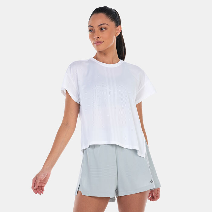 adidas Women's HIIT AEROREADY Quickburn Training T-Shirt White image number 0