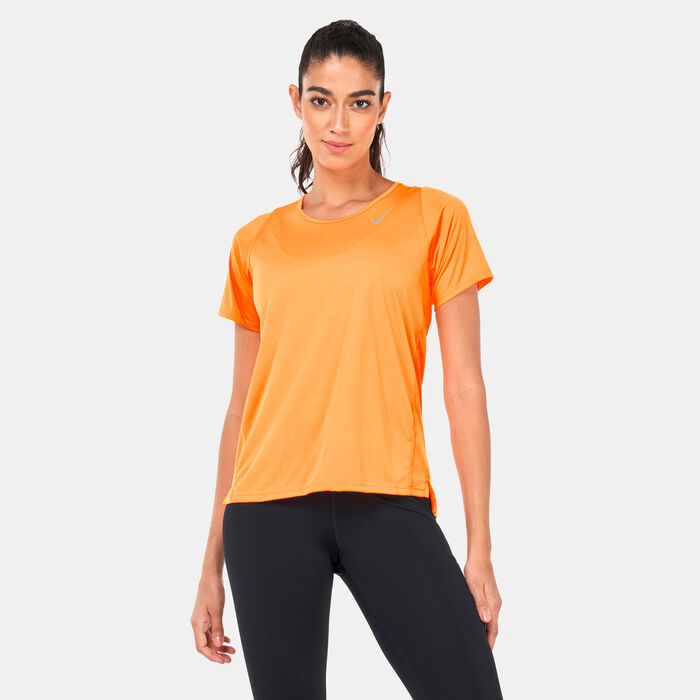 Nike Women's Dri-FIT Race T-Shirt Orange Nike Women's Dri-FIT Race T-Shirt Orange image number 0