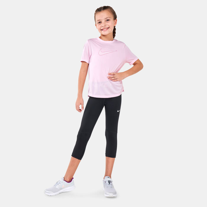 Nike Kids' Dri-FIT One Graphic T-Shirt Purple Nike Kids' Dri-FIT One Graphic T-Shirt Purple image number 2