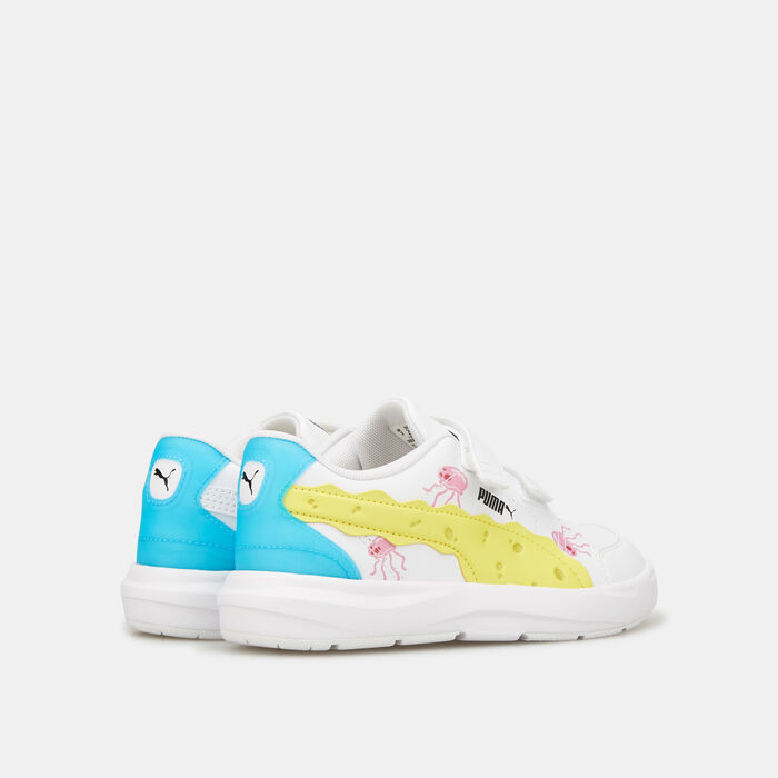 PUMA Kids' x SPONGEBOB Evolve Court Shoe (Younger Kids) White image number 2