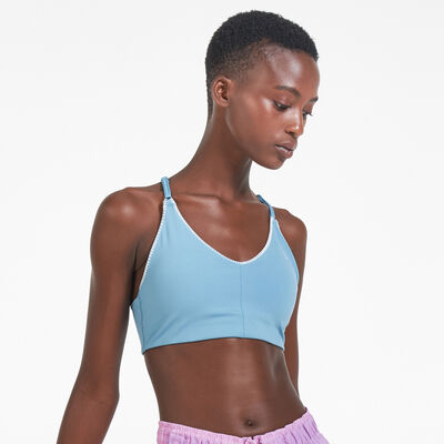 Nike Women's Indy Crochet Sports Bra Blue
