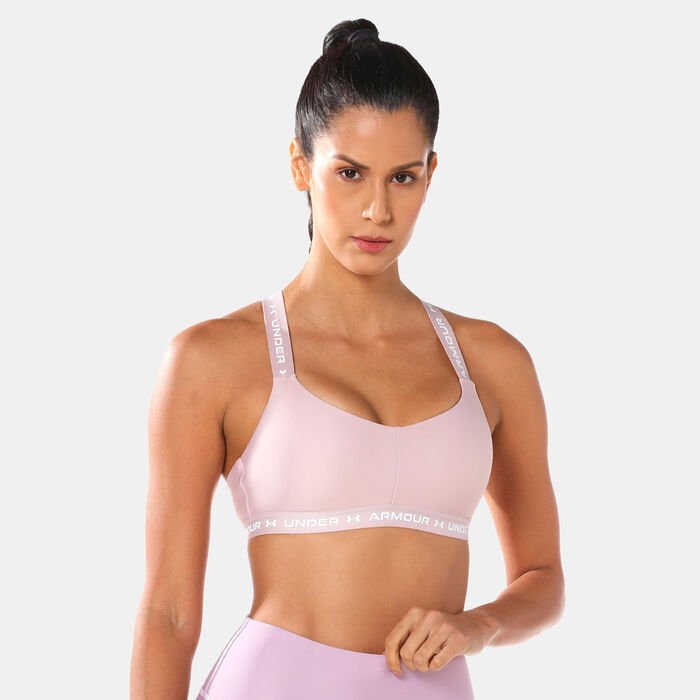 Under Armour Women's Crossback Sports Bra Pink Under Armour Women's Crossback Sports Bra Pink image number 0